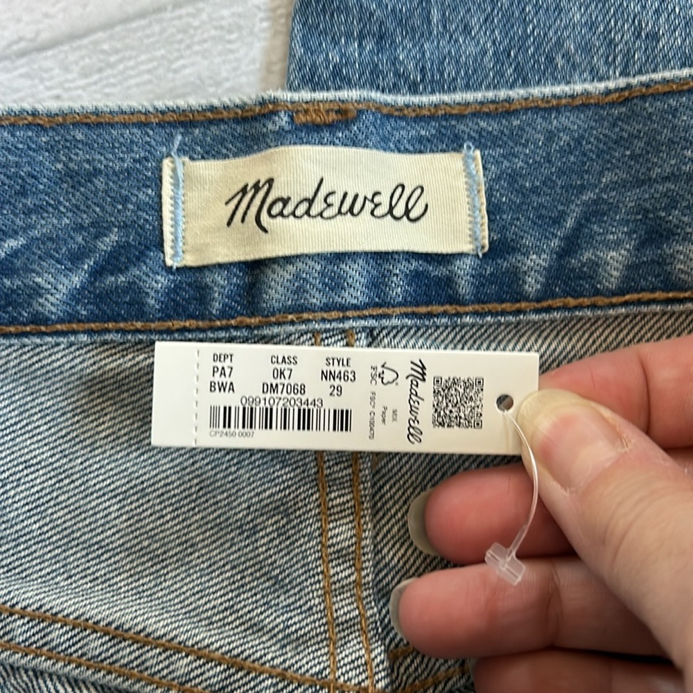 NWT Madewell Low-Slung Straight Leg‎ Jeans Sz 31 Blue - Picture 6 of 13